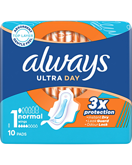 Always Ultra Normal Plus Podpaski, 10 szt.