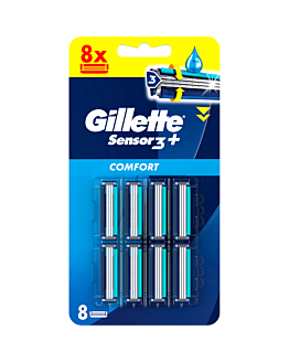 Gillette Sensor3 Plus Comfort Wkłady do maszynki, 8 szt.