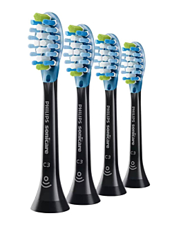 Philips Sonicare C3 Premium Plaque Control HX9044/33 Końcówki czarne, 4 szt.