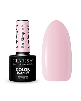 Claresa Color Soak Off UV/LED So Simple lakier hybrydowy 5, 5g