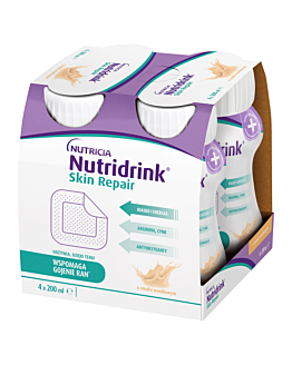 Nutridrink Skin Repair, Doustny preparat odżywczy zawierający składniki wspomagające gojenie ran, Smak waniliowy