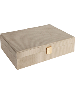 Szkatułka na biżuterię 28x19x7cm prążkowana 