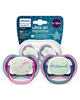 Avent Smoczek Ultra Air 6-18m, nighttime