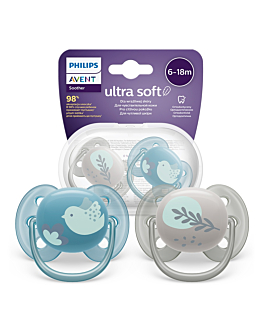 Avent Ciuccio Ultra Soft 6-18m, neutro 2 pz