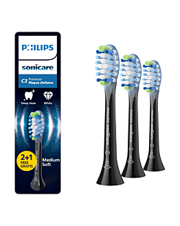 Philips Sonicare Końcówki C3 Premium Gum Care HX9043/88 czarne 2+1 gratis
