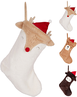 Koopman Calza natalizia Animale, assortimento di 3 modelli