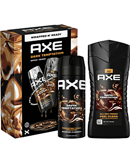 Axe Set Dark Temptation: Spray per il corpo 150 ml + Gel doccia 250 ml