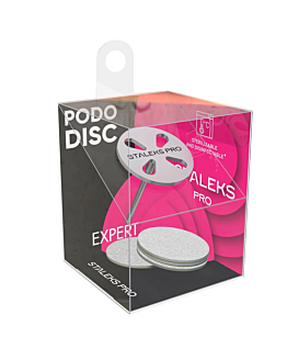Staleks Expert PODODISC Dysk Do Pedicure Zestaw Trzpień Dysk + Wymienne Nakładki M 180 Grit 20 mm 5 szt.