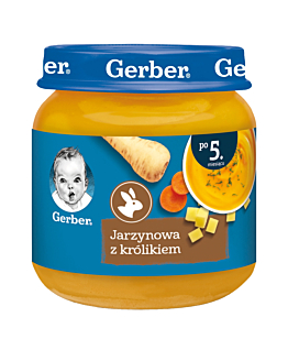 Gerber Obiad Zupka Jarzynowa z Królikiem i Koperkiem