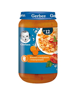 Gerber Obiad Risotto z Indykiem i Warzywami Po 12 miesiącu