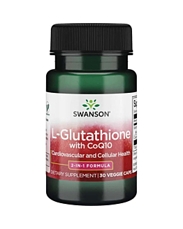 Swanson L-glutation + Koenzym Q10 Kapsułki, 30 szt.