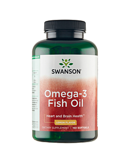 Swanson Omega-3 Smak cytrynowy Kapsułki żelowe, 150 szt.