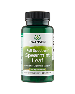 Swanson Full Spectrum Spearmint Leaf 400 mg Kapsułki, 60 szt.