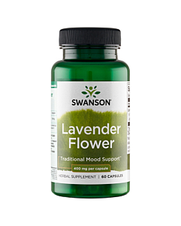 Swanson Lavender Flower Lawenda 400 mg Kapsułki, 60 szt.