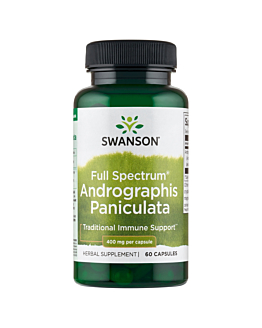 Swanson Full Spectrum Andrographis Paniculata 400 mg Kapsułki, 60 szt.