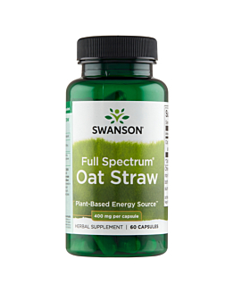 Swanson Full Spectrum Oat Straw (owies zwyczajny) 400 mg Kapsułki, 60 szt.
