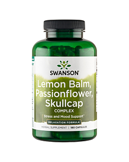Swanson Lemon Balm, Passionflower, Skullcap Complex Kapsułki, 180 szt.