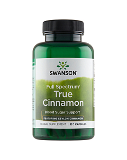 Swanson Full Spectrum True Cinnamon (Cejloński) 300 mg Kapsułki, 120 szt.