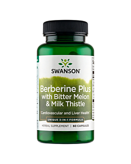 Swanson Berberine Plus with Bitter Melon & Milk thistle  3 in 1 60 kapsułek