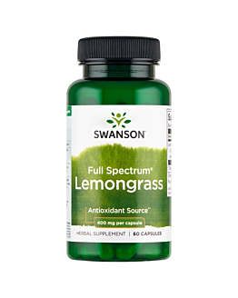Swanson Full Spectrum Lemongrass 400 mg Kapsułki, 60 szt.