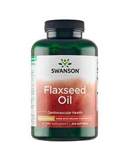 Swanson Flaxseed Oil 1000 mg Żelki, 200 szt.