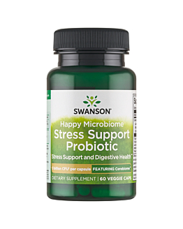 Swanson Happy Microbiome Stress Support Probiotic Kapsułki, 60 szt.