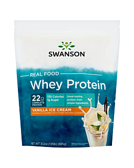 Swanson Real Food Whey Protein Vanilla , proszek 885 g