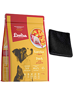 Lovira Karma Sucha Kaczka 3 kg + MIkrofibra do łapek Psów