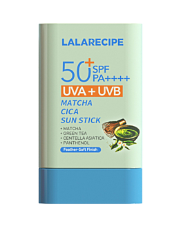 LalaRecipe Matcha Cica Sun Stick Łagodzący sztyft przeciwsłoneczny, SPF50+ PA++++