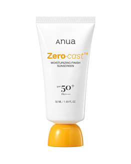 Anua Zero-Cast Moisturizing Finish Sunscreen, Ultralekki nawilżający krem z filtrem, SPF50+