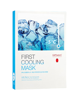 Cell Fusion C First Cooling Mask, Chłodząca maska hydrożelowa, 5x27g