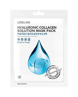 Lebelage Hyaluronic Collagen Solution, Nawilżająca maseczka do twarzy w płachcie