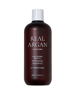Rated Green Real Argan Shampoo Ristrutturante per Capelli Secchi e Danneggiati 400 ml
