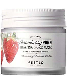 Pestlo Strawberry PDRN Heating Pore Mask, koreańska rozgrzewająca maska do twarzy o gęstej, konfiturowej konsystencji, 70 ml