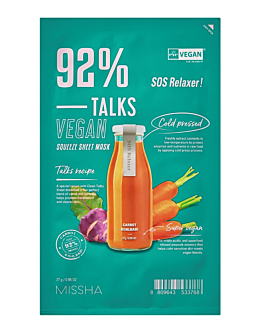 Missha Talks Vegan Squeeze Maska w płachcie SOS Relaxer 