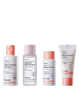 Hanskin Glow Skin Zestaw podróżny do pielęgnacji skóry, efekt rozświetlenia