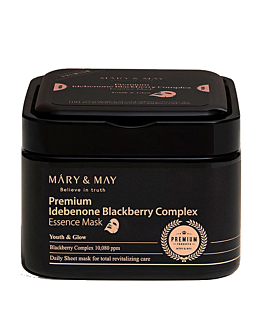 Mary & May Premium Idebenone Blackberry Complex Set di Maschere in Tessuto 30 pz
