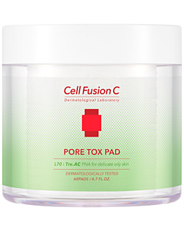 Cell Fusion C Pore Tox Pad, Płatki oczyszczające do twarzy, 60szt