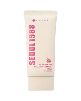 K-Secret Seoul 1988 Sun Collagen Complex 7 + Plum, Crema viso antirughe, SPF50+ PA++++
