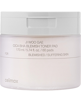 Celimax Ji Woo Gae Cica BHA Blemish Toner Pad, Płatki Złuszczające do Twarzy, 60szt