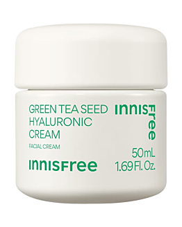 Innisfree Green Tea Seed Hyaluronic Acid, Crema idratante con acido ialuronico e tè verde