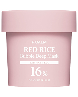 P.Calm Red Rice Bubble Deep Mask, Głęboko oczyszczająca maska bąbelkowa do skóry wrażliwej, 90 g