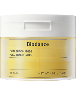 Biodance Vita Niacinamide Gel Toner Pads, Rozświetlające płatki hydrożelowe do twarzy, 60szt