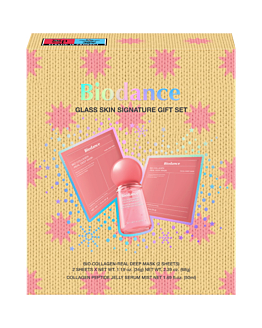 Biodance Zestaw Glass Skin Signature: Dwie maski w płachcie do twarzy + Serum w mgiełce do twarzy