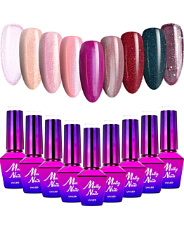 MollyNails Bling It On Zestaw 9 Lakierów Hybrydowych Do Paznokci 8g