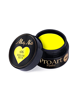 MollyNails ProArt Paste Pasta Do Zdobień Yellow Neon Nr 6 5 g