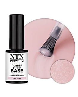 NTN Premium Limited Edition Baza Kauczukowa Rubber Fiber Base Z Włóknami Do Paznokci Pink Glam 7g