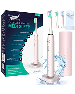 Medi Sleep szczoteczka soniczna do zębów + etui + uchwyt + 37 tys drgań