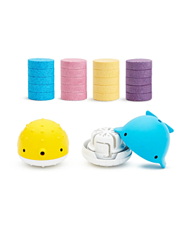 Munchkin Color Buddies Zabawki i kolorowe pastylki do kąpieli