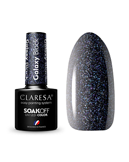 Claresa Soak Off UV/LED lakier hybrydowy Galaxy Black, 5g